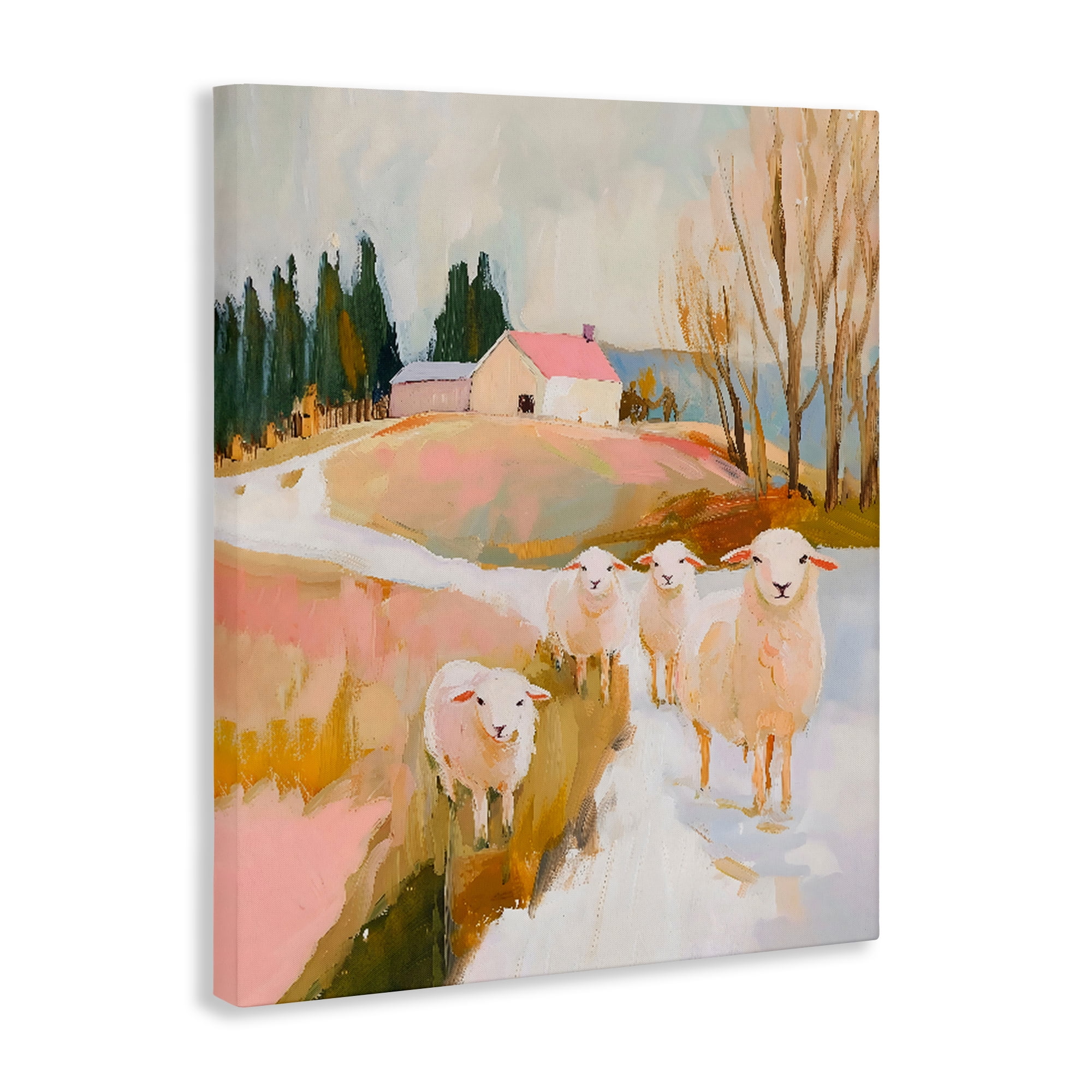 Stupell Industries Sheep on the Roadside Pasture Canvas Wall Art, design by The Prints Vibe