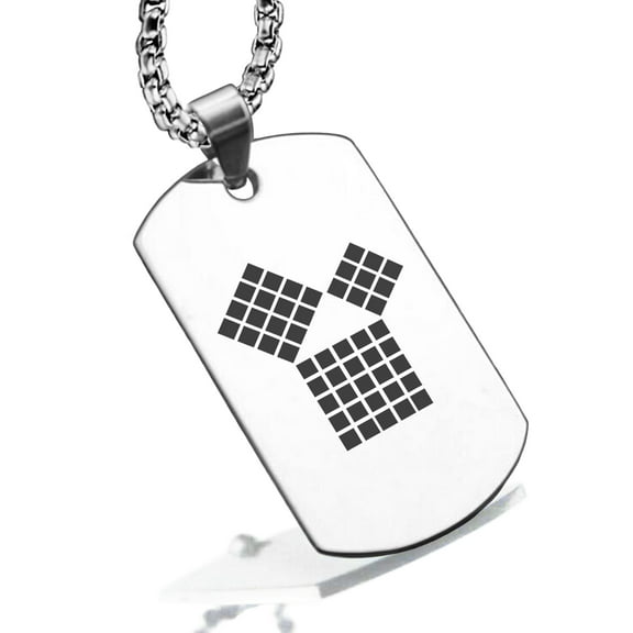 Stainless Steel Masonic 47th Problem of Euclid Symbol Dog Tag Pendant Necklace