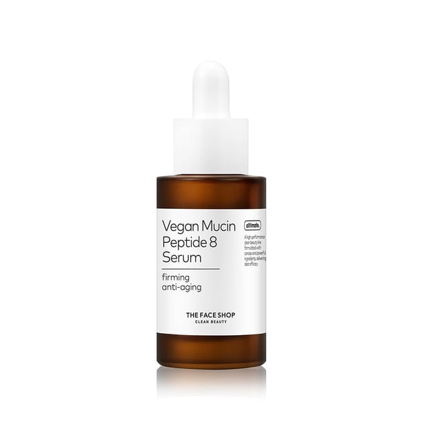 The Face Shop Alltimate - Sérum de Mucina Vegana con 8 Péptidos - Serum hidratante y reparador para un efecto glow intenso - K-beauty coreano original para una piel el&aacute