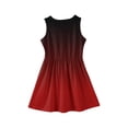 thumbnail image 4 of LTTVQM Sundresses for Girls 2-3 Casual Gradient 2026 Summer Spring Dresses Loose Fit Sleeveless Midi Dresses Basic Crew Neck A-Line Dresses Red 2-3 Years, 4 of 5