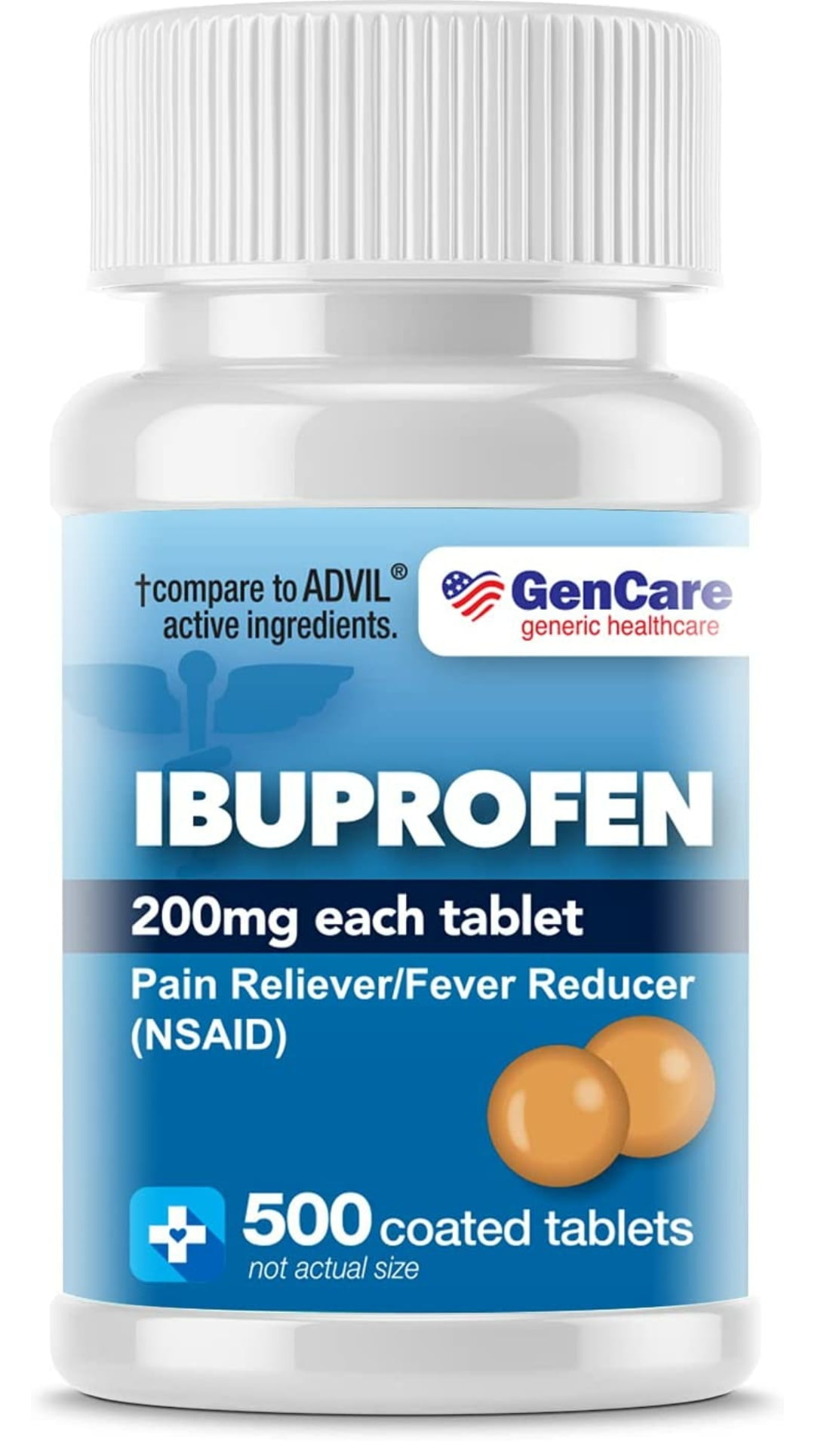 Buy GenCare Ibuprofen (200mg) Pain Reliever and Fever Reducer (500