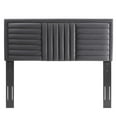thumbnail image 3 of Believe Channel Tufted Performance Velvet King/California King Headboard, Charcoal, 3 of 7
