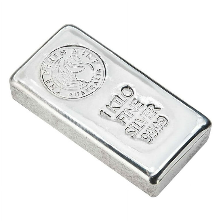 Perth Mint 1 Kilo Silver Bullion Bar .9999 Fine - Walmart.com