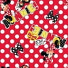 Springs Creative Disney Mickey Fleece Fabric, Minnie Loves To Shop Toss, Red