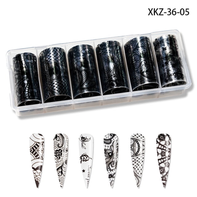 DPTALR Art des Ongles Couleur Dashi Imprimé Léopard Étoile pour Ongles Papier de Transfert Autocollant