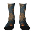 thumbnail image 2 of Fabrcox Halloween Socks Women Men Funny Pumpkin Ghost Socks Cat Graphic Spooky Novelty Mid Calf Mens Crew Socks Green, 2 of 6