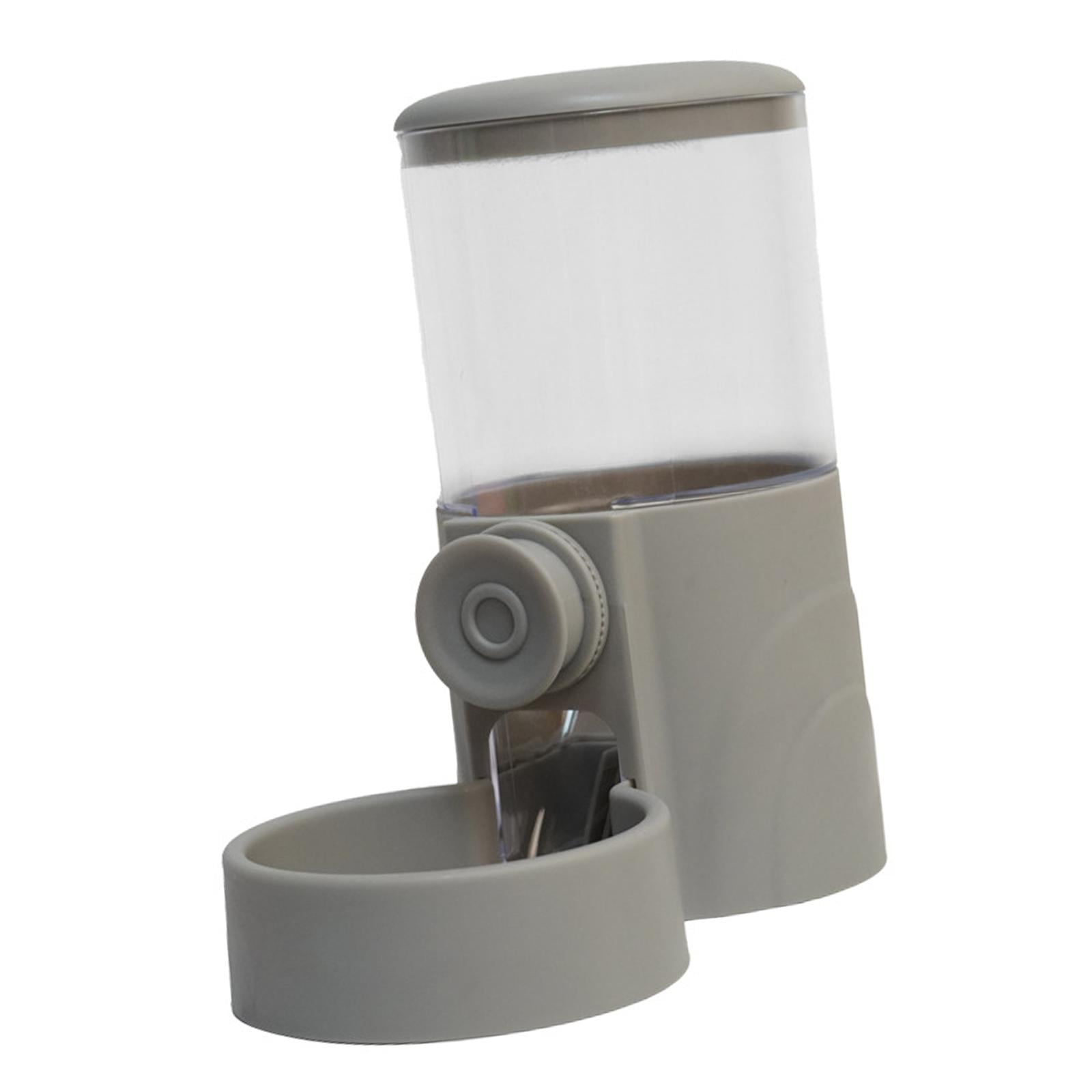 Bvdfgk Dog Cat Automatic Feeder Feeding Container Large Capacity Cage Hanging Dispenser Gray Food Dispenser