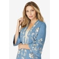 thumbnail image 6 of Roaman's Women's Plus Size Chambray Embroidered wrap, 6 of 6