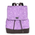 thumbnail image 1 of Disketp Lilac Glittering Mochila de Cuero para Mujer, Bolso de Espalda Antirrobo con Estilo para Viaje, Trabajo y Uso Diario, 1 of 4