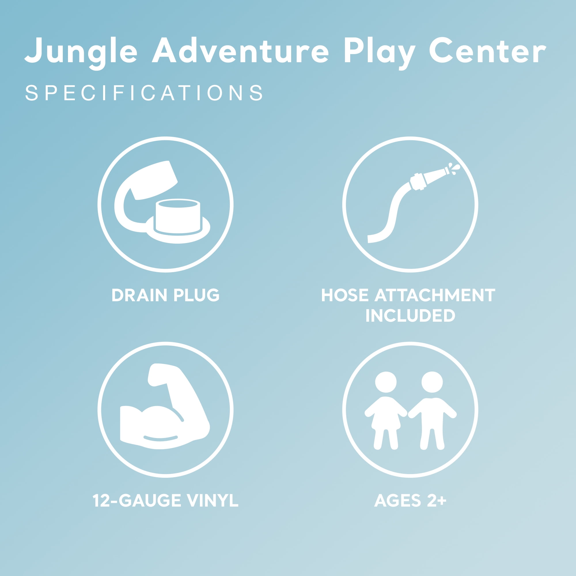 Intex Inflatable Jungle Adventure Play Center & Plastic Fun Ballz, 100 Pack