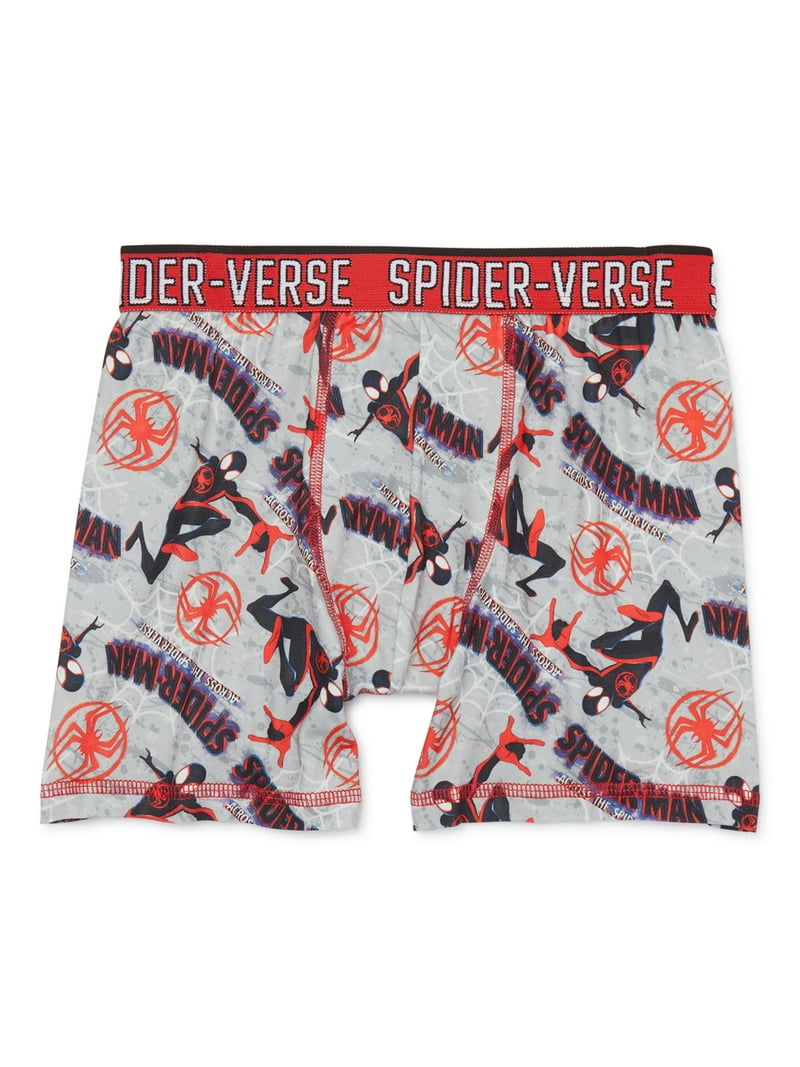 Spider-Man Spider-Verse Boys Boxer Brief Underwear, 4-Pack, Sizes