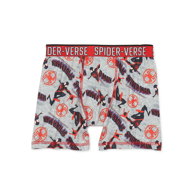 Spider-Man Spider-Verse Boys Boxer Brief Underwear, 4-Pack, Sizes 4-10