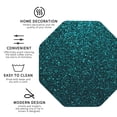 thumbnail image 3 of KLL Navy blue sparkling Drink Coasters Set of 4,PU Leather Absorbent Coasters Set Decorative Coffee Cup Coasters Housewarming Gift for Home Decor-Octagon, 3 of 6