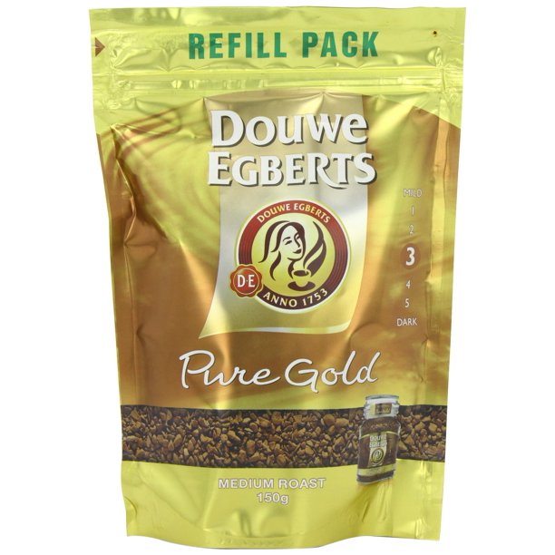 Douwe Egberts Pure Gold Instant Coffee Refill 150 g (Pack of 3