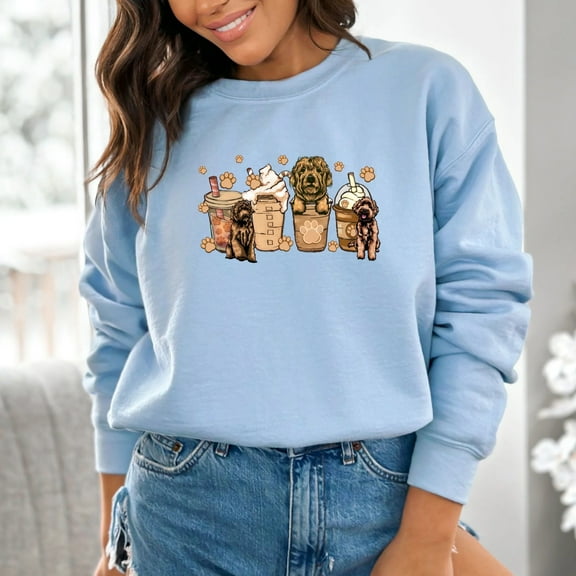 Labradoodle and Coffee Sweatshirt