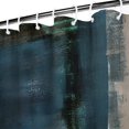 thumbnail image 3 of Ensemble de Rideau de Douche avec Doublure à Boutons-Pression, Style Peinture Multicolore Bleu (5) Rideaux de Douche Doublure de Douche Réutilisable, Rideaux de Salle de Bain Simples en Polyester, 72x72 Pouces, 3 of 4