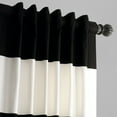 thumbnail image 5 of Onyx Black & Off White Horizontal Stripe Curtain (1 Panel), Onyx Black & Off White, 50W X 96L, 5 of 6