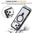 thumbnail image 3 of For iPhone 17 Pro Max Case Compatible with MagSafe, Rugged PC+TPU Back Cover with Magnetic 360° Kickstand Ring Holder, Anti-Scratch, Shock-Absorbent, Non-Slip Grip, Anti-Fingerprint,Black, 3 of 10