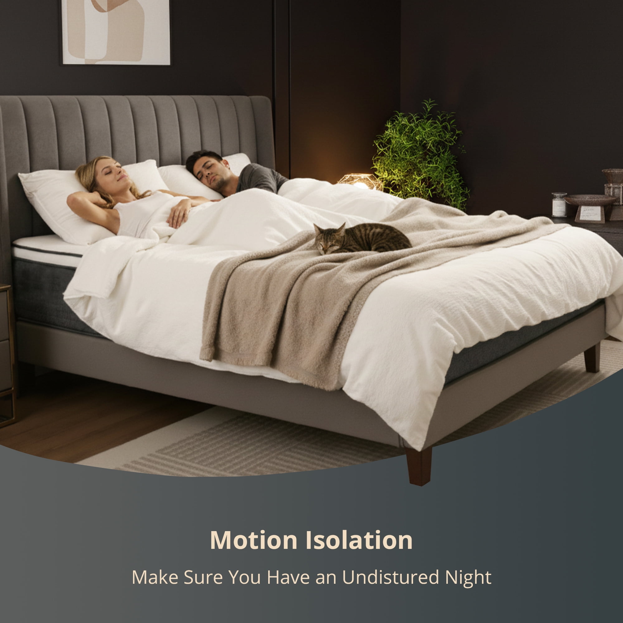 EGOHOME Full Size Mattress in a box 14" Hybrid with Pocketed Springs, Medium, Pressure Relief, Reinforced Edge with handles