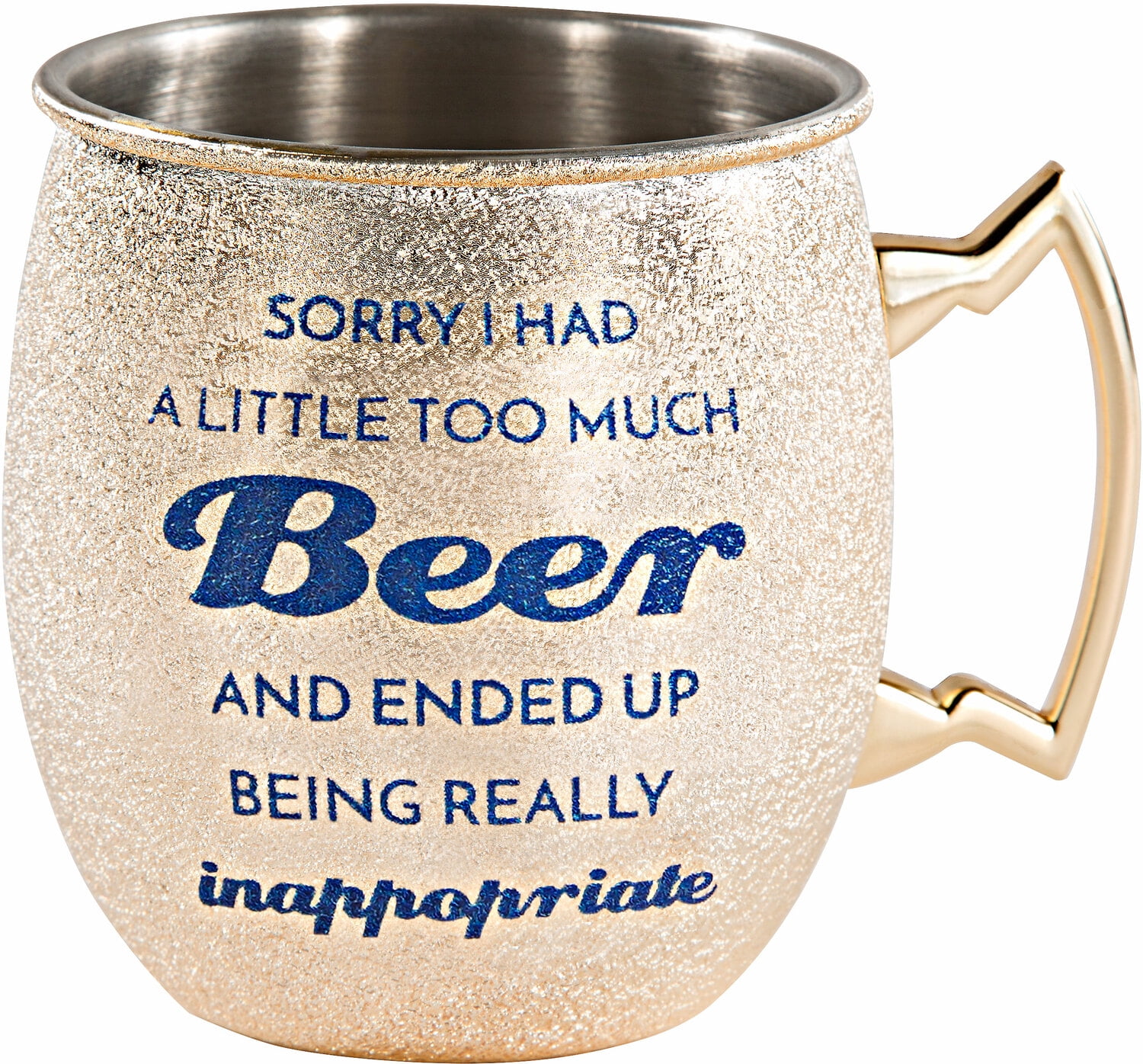 Too Much Beer 20 oz Stainless Steel Moscow Mule