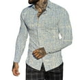 thumbnail image 1 of Hommes Automne Hiver Revers à Poitrine Pleine Impression Plage Chemise à Manches Longues, 1 of 6