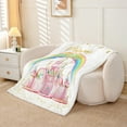thumbnail image 2 of Erosebridal Fantasy Princess Throw Blanket for Couch, Magical Castle Plush Blanket, Rainbow Decor, 40x50, 2 of 6