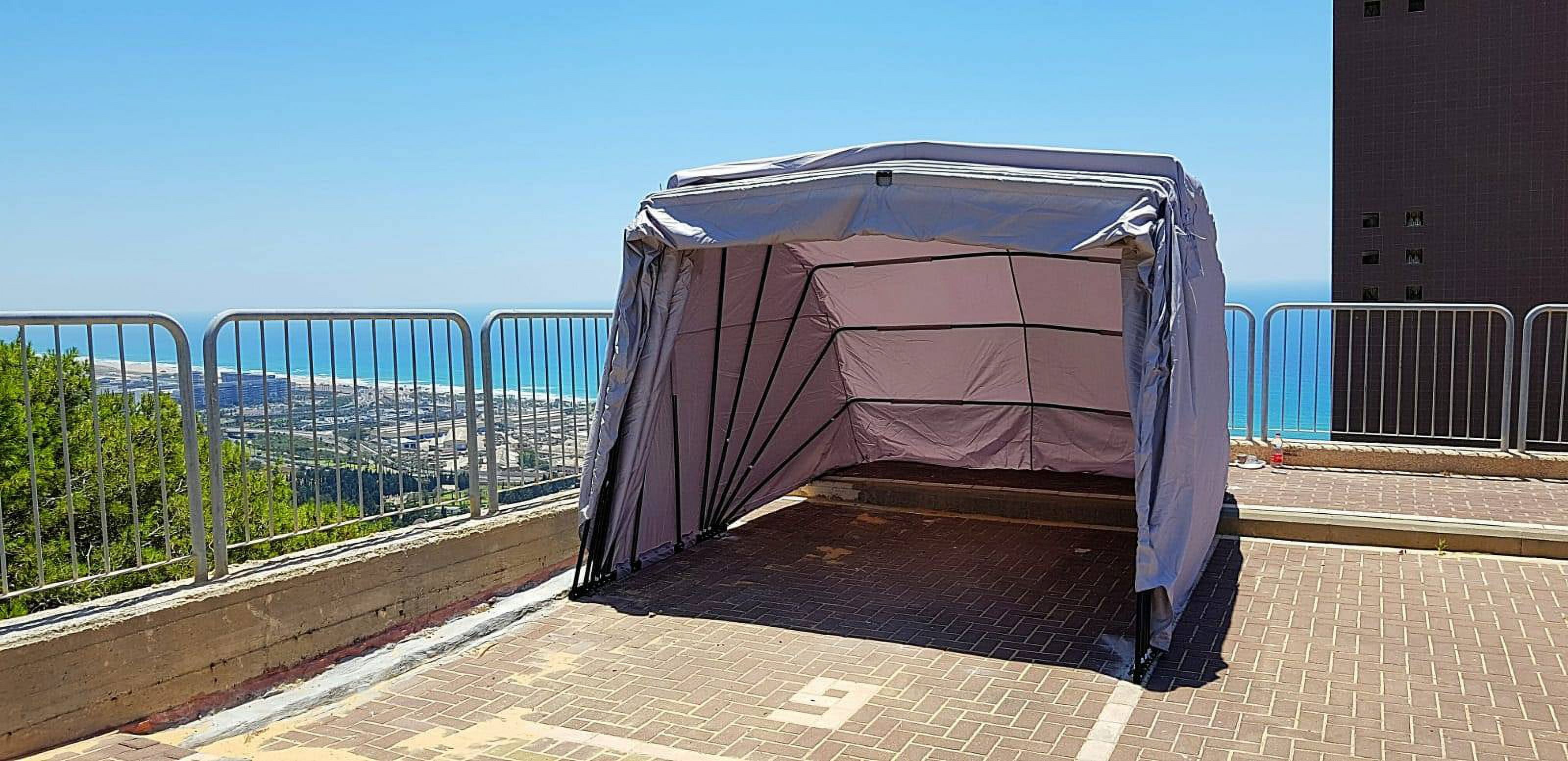 Ikuby All Weather Proof Carport, Car Shelter, Car Canopy, Car Garage, Car shed, Car House, Car Park, Foldable, Retractable, Lockable, Durable Shelter