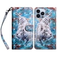 thumbnail image 1 of Pour Apple Iphone 14 Pro Étui en Cuir Peint 3D Tiger, 1 of 5