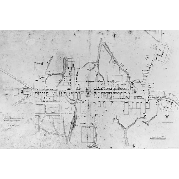 20x30 Poster; Frenchman'S Map Showing Colonial Williamsburg Virginia In 1782
