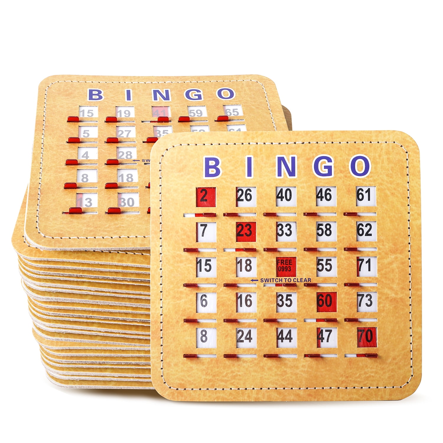 GSE Games & Sports Expert 5 Ply Stitched Shutter Bingo Cards Easy Read