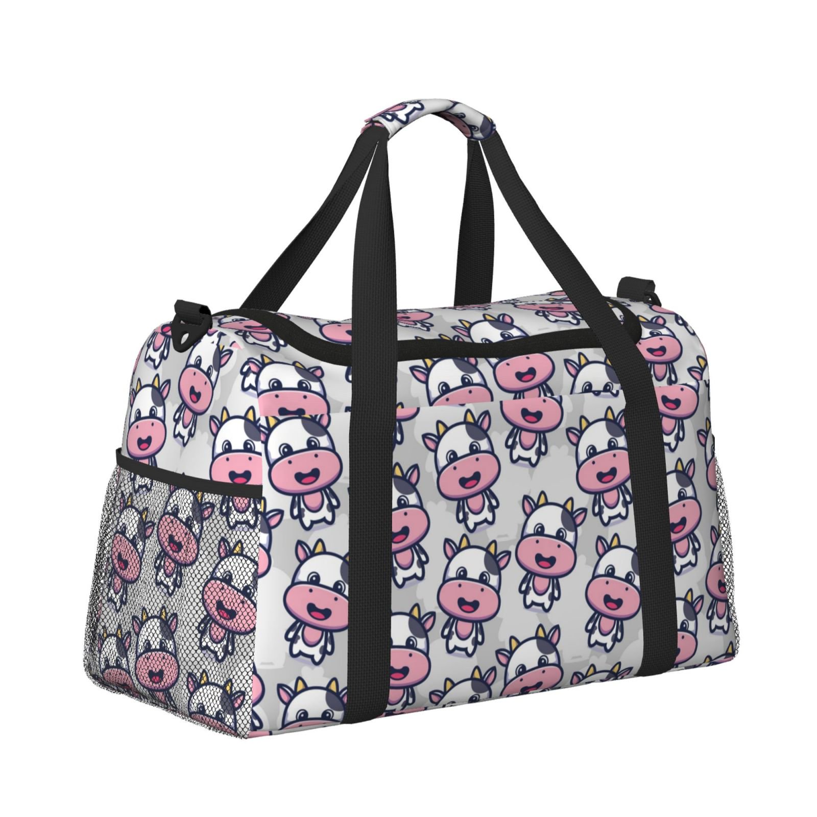 Horeoi Baby Cow for Travel Duffle Bag with Adjustable Strap - Large Capacity Hand Carry for Gym Sports Outdoor