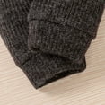 thumbnail image 3 of Scyoekwg Newborn Infant Baby Boys Girls Clothes Sets Fall Winter Warm Knitted Outfits Solid Color Long Sleeve Round Neck Pullover Tops Long Pants Hat Solid Color 3PC Outfits (Dark Gray,9 months), 3 of 7