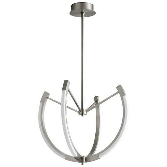 3-6141-24 Oxygen Lighting Utopia - 28 Inch 54W 4 LED Chandelier-Satin Nickel Finish