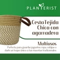 thumbnail image 2 of Planterist Cesta Organizadora Chica Tejida – Algodón Lavable, Plegable y Portable – Multiusos 19.5x17.5 cm con Agarradera de Piel para Almacenaje, Decoración y Ropa Sucia (Navojoa), 2 of 9