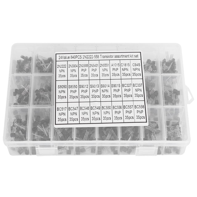 Kit de Classification de Transistor, Petite Boîte d'Assortiment de Transistors à Haute Résistance Diélectrique de Puissance en Ligne pour l'Électronique de Loisir pour l'Audio-vidéo