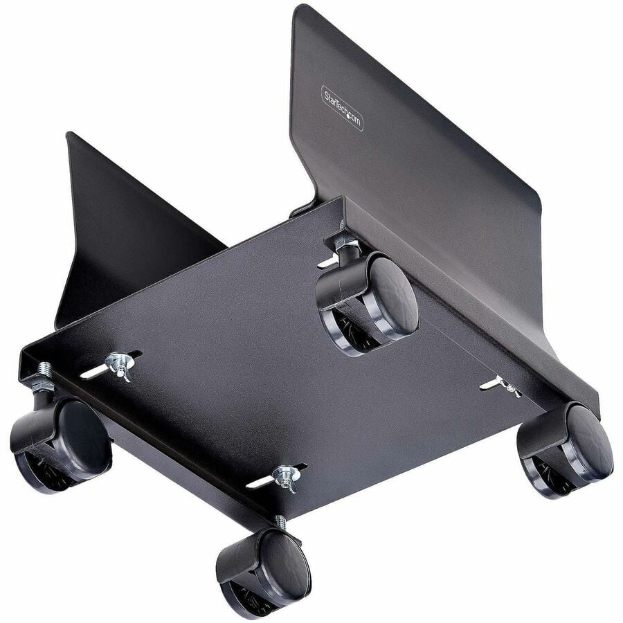 StarTech.com Computer Tower Cart, Rolling CPU Caddy on Wheels, Max Load 46.3lb/21kg, Adjustable PC Case Mount, Floor Stand Dolly, Steel