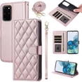 thumbnail image 2 of PYAN-Wallet Case for Samsung Galaxy S20 Plus S20+ 5G with Wrist Strap, Shoulder Strap, Multiple Card Slots Folio Purse, PU Leather Stand Phone Cover for S20+5G S20plus 20S + S2O S 20 20+ G5 Pink, 2 of 4
