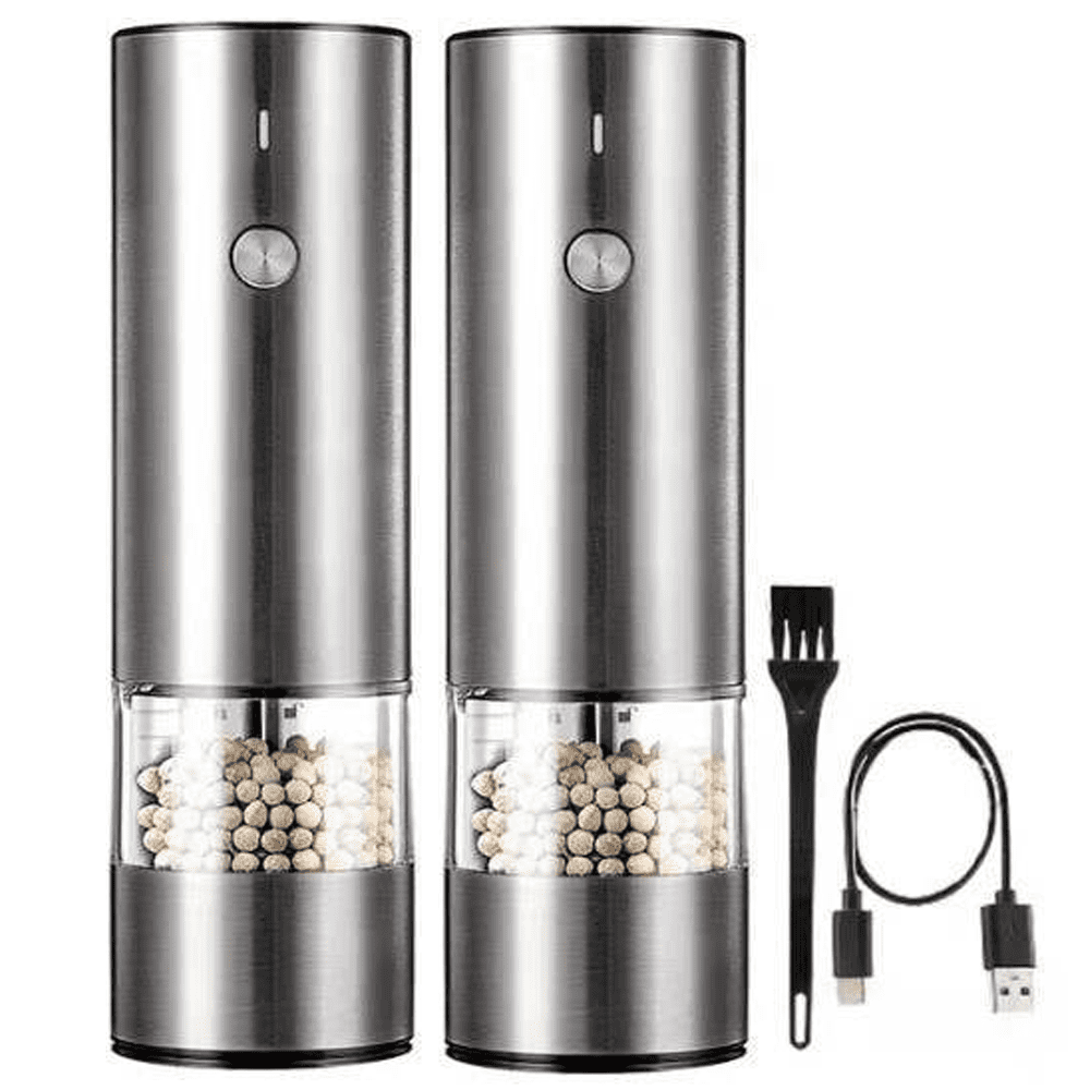 Rechargeable Electric Pepper and Salt Grinder Set OneHanded No