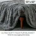 thumbnail image 5 of Cheer Collection Soft and Furry Long Shaggy Hair Throw Blanket, 5 of 5