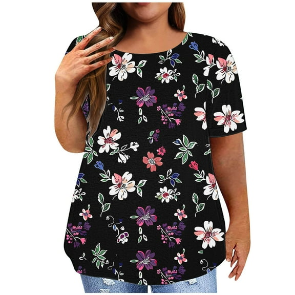 Bogo Cute Tank Tops For Women Vacation 3/4 Length Sleeve Womens Tops Plus Size Cotton Womens Blouses Short Sleeve Dressy T Shirts For Women Graphic Y2K