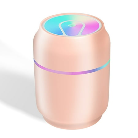 

Tmosphere Air Humidifier 200ml USB Colorful Light Mist Diffuser Light Mist Adjustable Essential Sprayer for Home Office Car Pink L