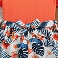 thumbnail image 5 of Gerichy Toddler Girl Clothes Outfits Tropical Print Ruffle Trim Top+Belted Floral Shorts Summer Set, 5 of 6