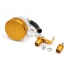 Gold Tone Cylinder Oil Reservoir Motorcycle Front Brake Clutch Tank Fluid Cup
