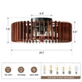 thumbnail image 2 of KAISITE 20" Farmhouse Walnut Fandelier Ceiling Fan with Lights  and Remote, 6 Speeds, 1/2/4/8 Hour Timer  for Dining Room, Living Room, Bedroom, 2 of 10