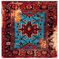 thumbnail image 2 of Safavieh Vintage Hamadan Dania Oriental Area Rug, Red/Light Blue, 6'7" x 6'7" Square, 2 of 10