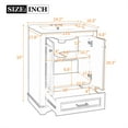 thumbnail image 4 of Mid-Century Bathroom Vanity With Sink, 24 Inch Modern Bathroom Vanities Cabinet With 2 Doors And 1 Drawer, Adjustable Shelves, Wood Frame, Soft Closing, Metal Handles, 4 of 9