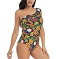 thumbnail image 3 of Goofa Tropical Fruits Pattern Women's One Piece Swimsuits Tummy Control Bathing Suits Asymmetric One Shoulder Swimwear-X-Large, 3 of 6