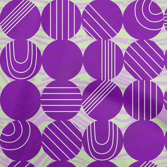 oneOone Cotton Poplin Purple Fabric Geometric Allover Doodled Polka Diy Clothing Quilting Fabric Print Fabric By Yard 56 Inch Wide
