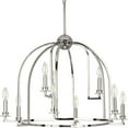 thumbnail image 4 of P400187-104-Progress Lighting-Seneca - Chandeliers Light - 9 Light in Farmhouse style - 30 Inches wide by 20.88 Inches high-Polished Nickel Finish, 4 of 14
