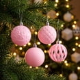 thumbnail image 6 of 24 Pcs Flocked Christmas Ornaments Balls Velvet Shatterproof Christmas Tree Decorations, 6 of 6